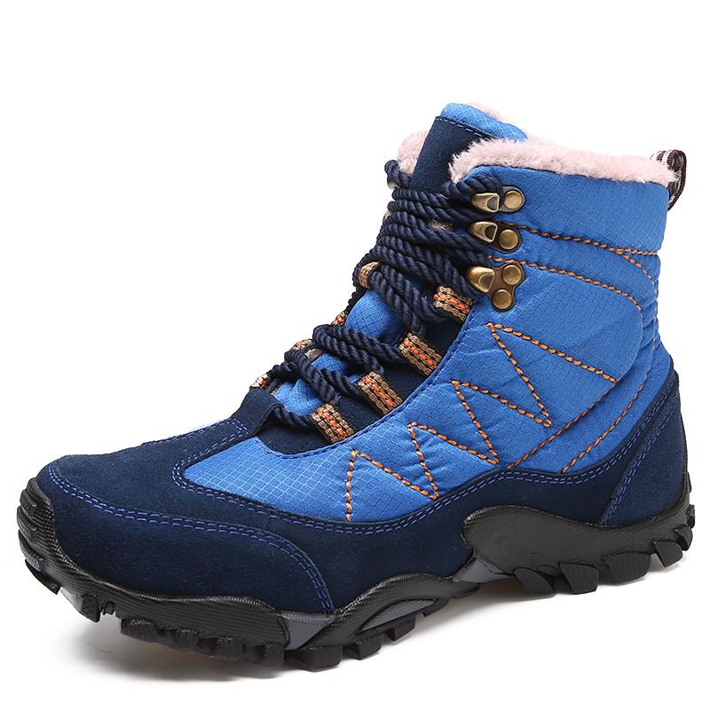 Outdoor Snow Hiking Shoes Men Shoes, Non-slip Warm Snow Boots, Thick Warm Short Boots 38-44