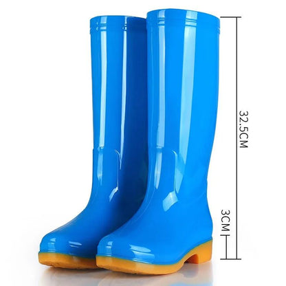Rain Boots Women Boots for Women Waterproof Work Shoes for Girls Non-slip Knee High Water Boots Anti Skid Size 35-41