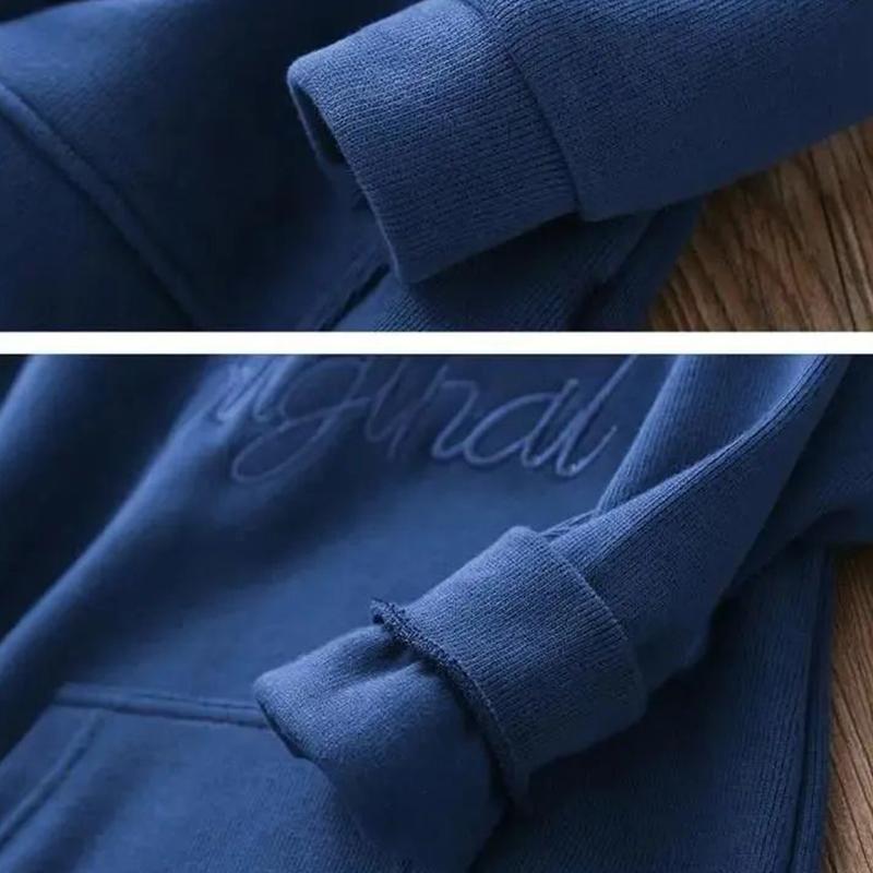 Boys and Girls Plus Fleece Hooded Sweatshirt Autumn and Winter Fashion Boys and Girls Hoodies Long-sleeved Top Clothes Fleece Jacket Hoodies