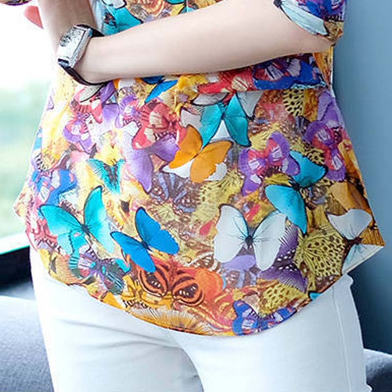 Spring and Autumn Mother Long-sleeved T-shirt Women's Floral Loose Top Bottoming Shirt Women