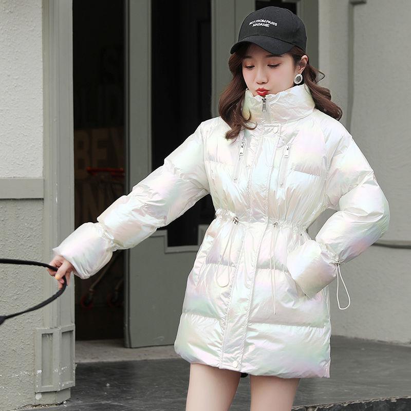 Winter Down Coat Women's Loose Padded Jacket Bright Surface Thickened Bread Coat Cotton Coat Coat Thin Waist