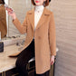 Wool Coat for Women Autumn Winter Women Suit Collar Single-Breasted Wool Coat Jacket Ladies Overcoat