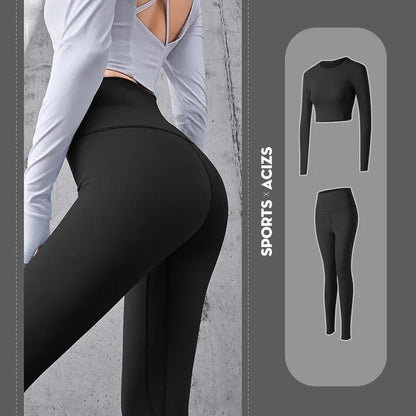 Peach Hip Yoga Pants Women's Sports Sets Fitted Stretch High Waist Leggings Thin Hip Lift Fitness Pants Sports Pants Leggings Casual Jogging Pants