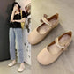Women's Spring and Summer Gentle Fairy Style Flat Shoes Lazy Beanie Shoes Small Leather Shoes Lady Elegant Shoes