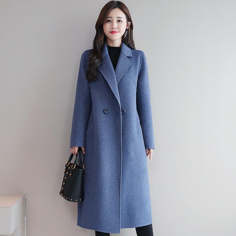 Woolen Coat Female Mid-Long Autumn and Winter Jacket Women's Popular Outerwear Woolen Coat