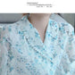 Chiffon Shirt Floral Short-sleeved Suit Female Sweet Temperament Thin Fishtail Skirt Two-piece Retro Style Skirt Chiffon Fishtail Skirt