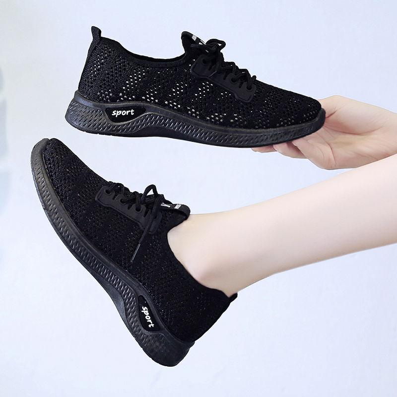 Clearance Women's Sports Shoes Korean Wild Women's Shoes Flat Casual Shoes Spring Students Mesh Shoes