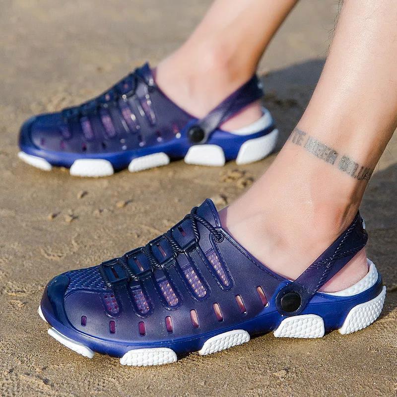 Men Sandals EVA Breathable Beach Shoes for Men Light Solid Summer Male Sandals Size 40-45 Casual Men Slippers
