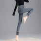 Women's Winter High Waist Plush Jeans Female Large Size Elastic Slim Pants Casual Warm Long Pencil Pants