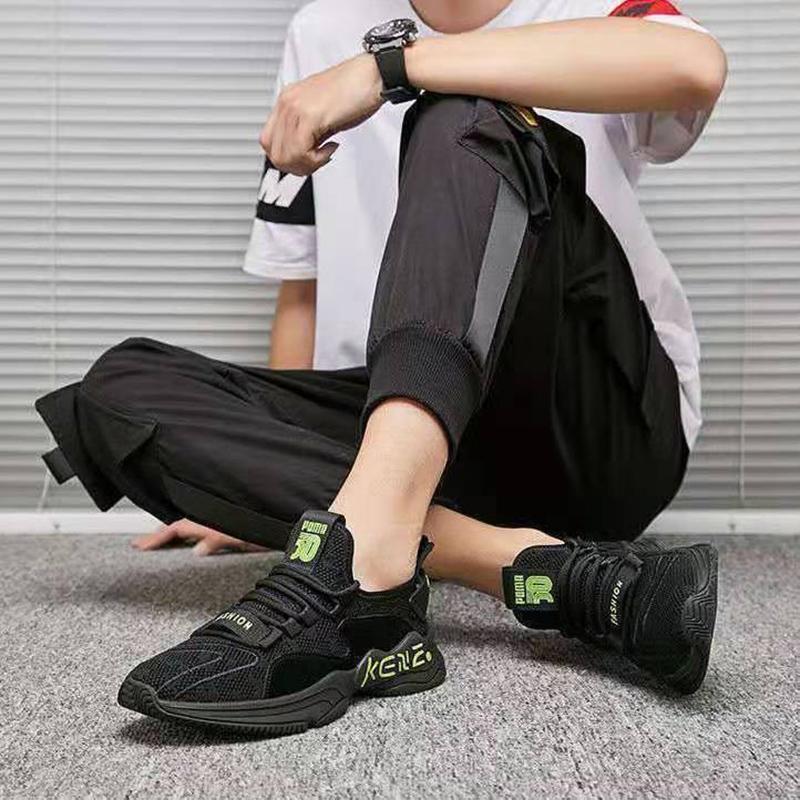 Casual Sports Clearance Men's Shoes Korean Trend Wild Running Shoes Lightweight Wear-resistant Fashion Youth Travel Shoes