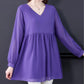Fall Summer Women's Chiffon Sexy See Through Mesh Blouse Long Sleeve Transparent Solid Color Elegant TShirt Ladies Tops Pullover