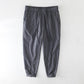 Striped Thin Elastic Waist Straight-leg Casual Cropped Trousers Men's Drawstring Youth Breathable Loose Trousers