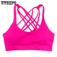 Women's Gym Fitness Yoga Top Bra Popular Sports Bras Girls Push Up Patchwork Workout Running
