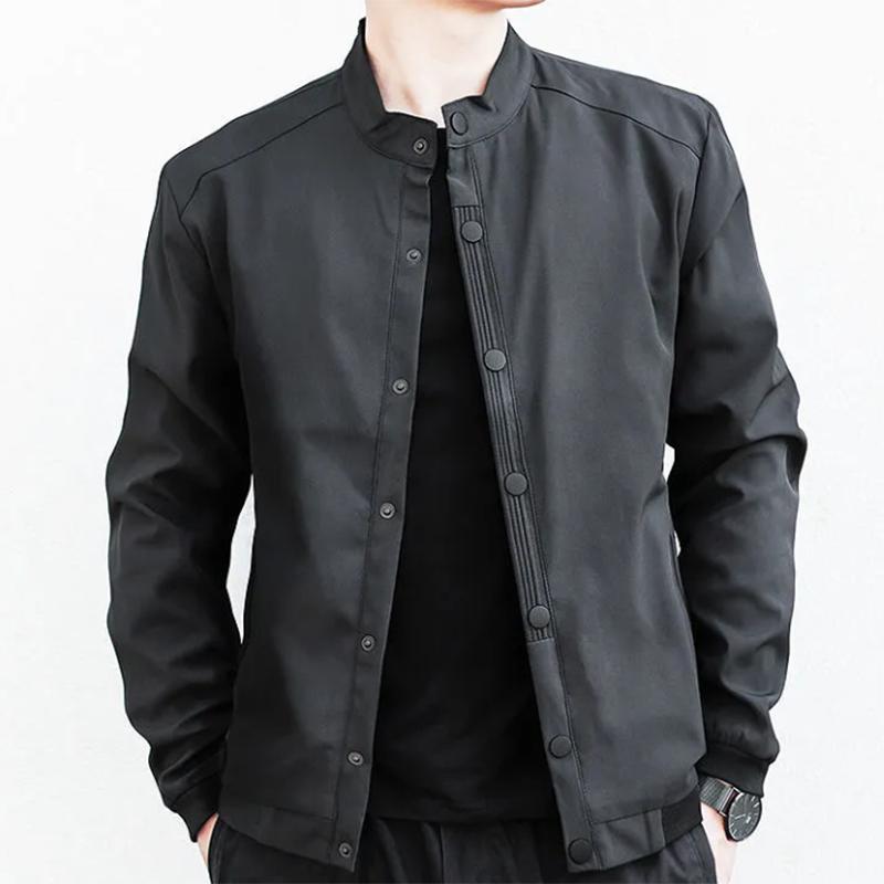 Men's Jacket Autumn Casual Loose Stand-up Collar Slim Jacket Mature Men's Tops