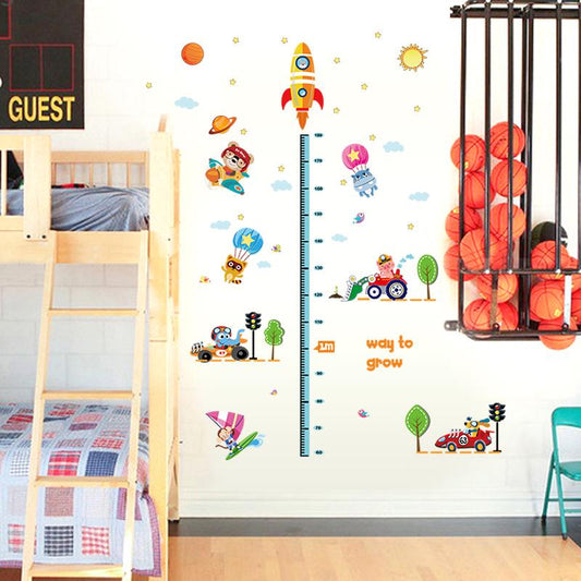 Small Rocket Bulldozer Body High PVC Cartoon Removable Wall Sticker Sticker