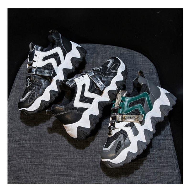 Spring and summer shoes women's sports shoes wild thick bottom breathable running ins daddy shoes