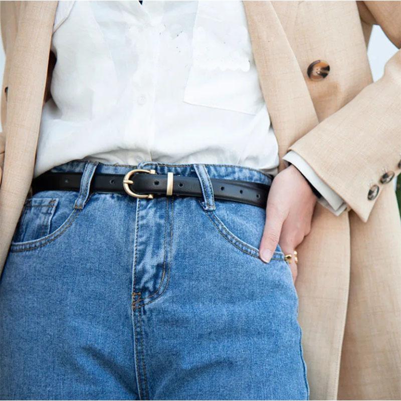 Belt Women's Fashion All-match Jeans Learn Fine Women's Decorative Leather Belt