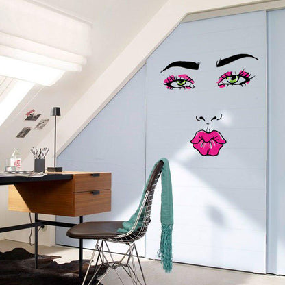 [sticker ]Fashion Red Lip Woman Wall Stickers Home Decor Living Room Bedroom Door Wall Art Decals P