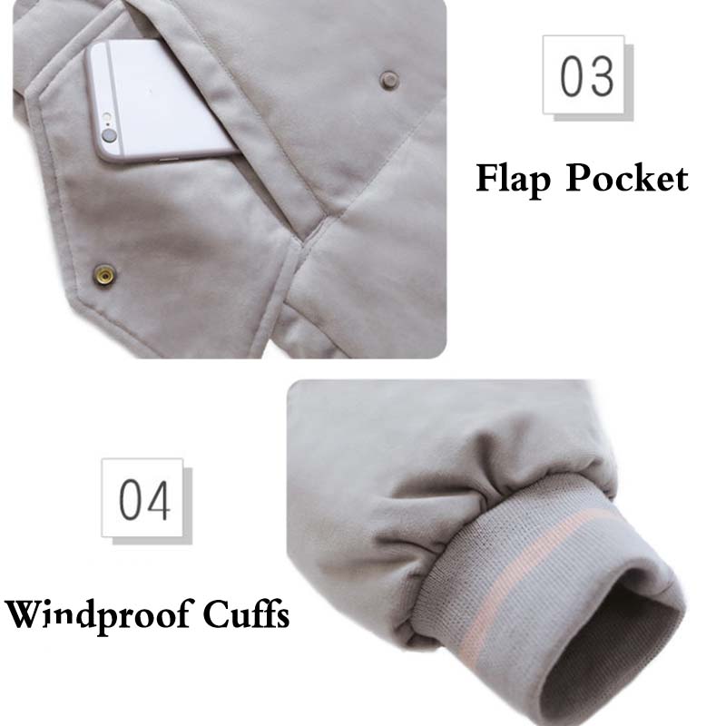 Gold Velvet Cotton-padded Jacket Women's Mid-length Student Winter Jacket Down Cotton-padded Jacket Women