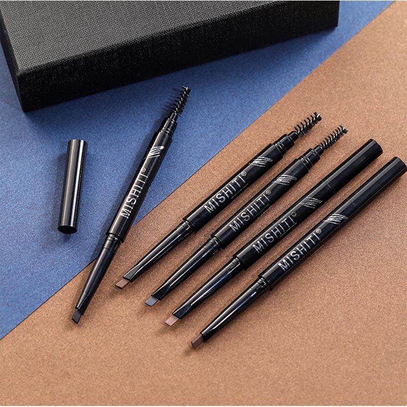 Multi-color Double-headed Eyebrow Pencil Novice with Waterproof and Sweat-proof Thin Head Long-lasting Non-smudge Natural Eyebrows