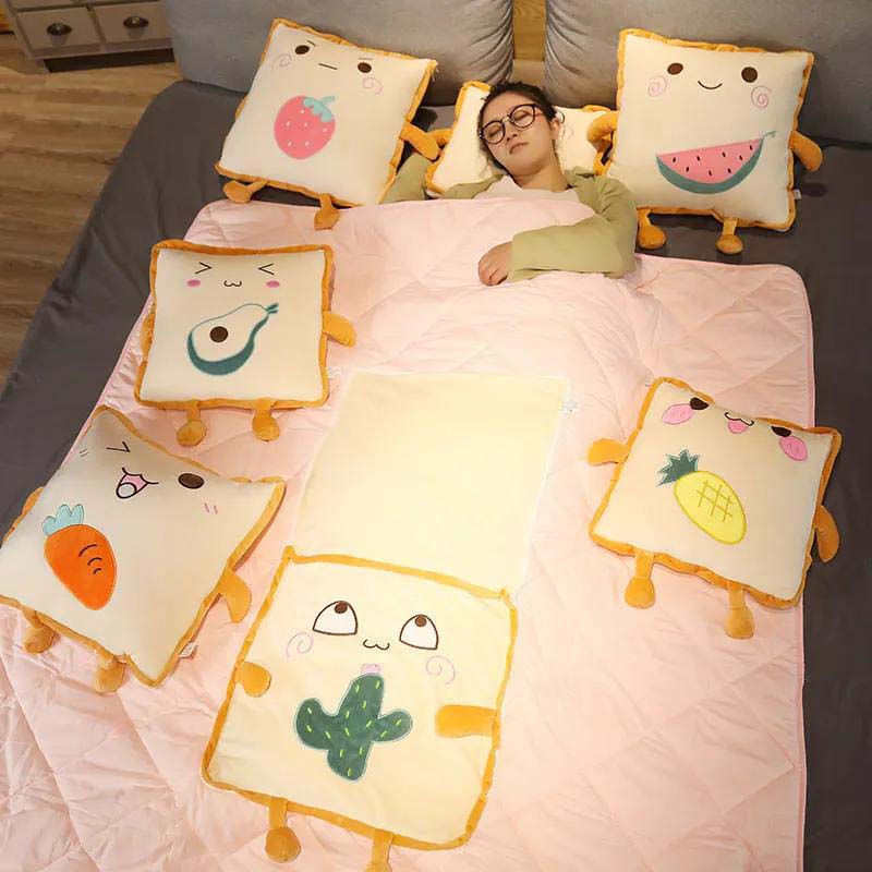 Doll Pillow Quilt Dual-use Office Nap Small Pillow Blanket Two-in-one Four-season Pillow