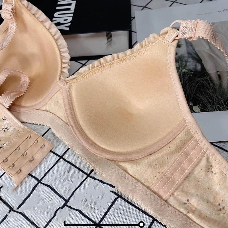 Thin No Steel Ring Underwear Gathering Sexy Super Comfortable Fabric Soft Breathable Bra Young Ladies Jacquard Bra