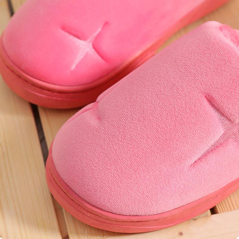 Soft Plush Cotton Cute Slippers Shoes Couple Unisex Non-Slip Floor Indoor Home Furry Slippers Women Shoes For Bedroom