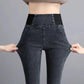 Women's High Waist Jeans Autumn Plus Size Ladies Slim Fit and Thin Elastic Waist Tunic Long Pants Pencil Pants Girl's Trousers