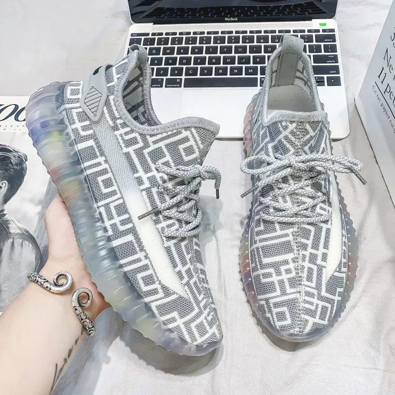 Men's Spring and Summer Coconut Shoes Korean Style Ins Flying Mesh Shoes Student Sports Casual Canvas Shoes Shoes Personalized Dad Shoes