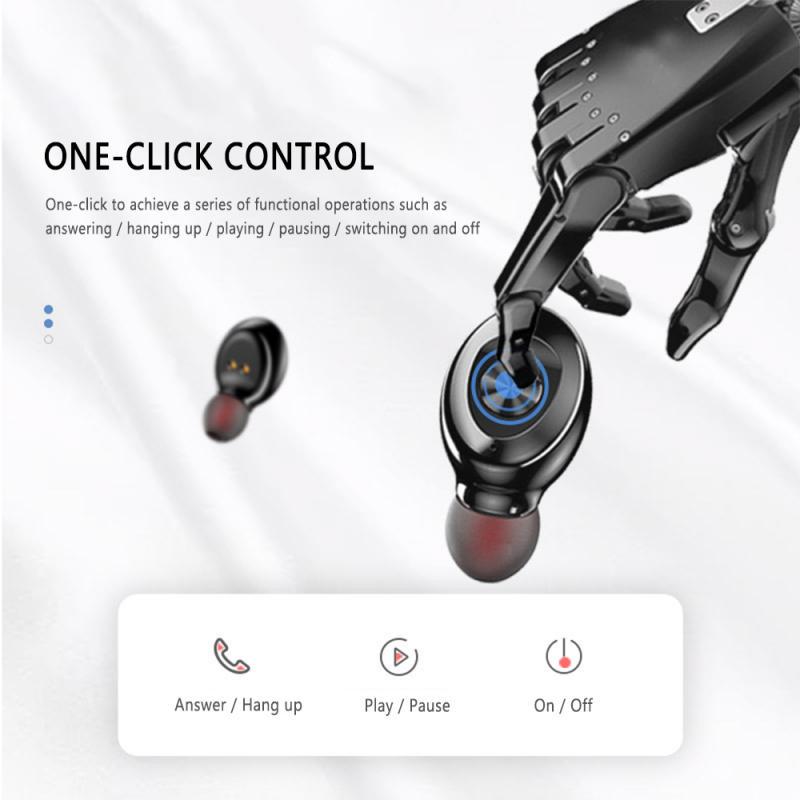 Waterproof Earphones Bluetooth 5.0 Mini HIFI TWS Earbuds Wireless Headphones Noise Reduction