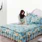 Non-slip Mattress Protection Cover Skin-friendly Bed Cover Bedroom Twill Bed Skirt Bedspread