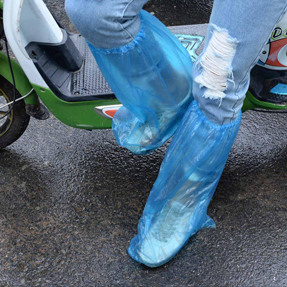 Protection isolation outdoor travel disposable long drifting riding plastic long tube shoe cover