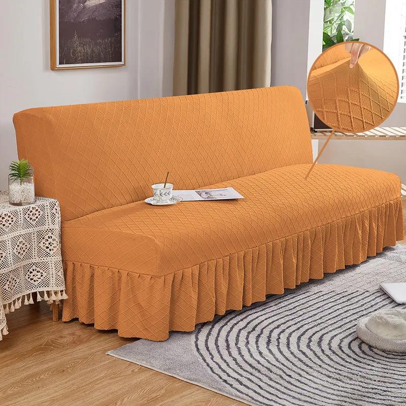 Living Room Armrestless Sofa Cover Skirt Sofa Bed Cover Thick Jacquard Stretch Folding Sofa Cover Universal All-inclusive Universal Type