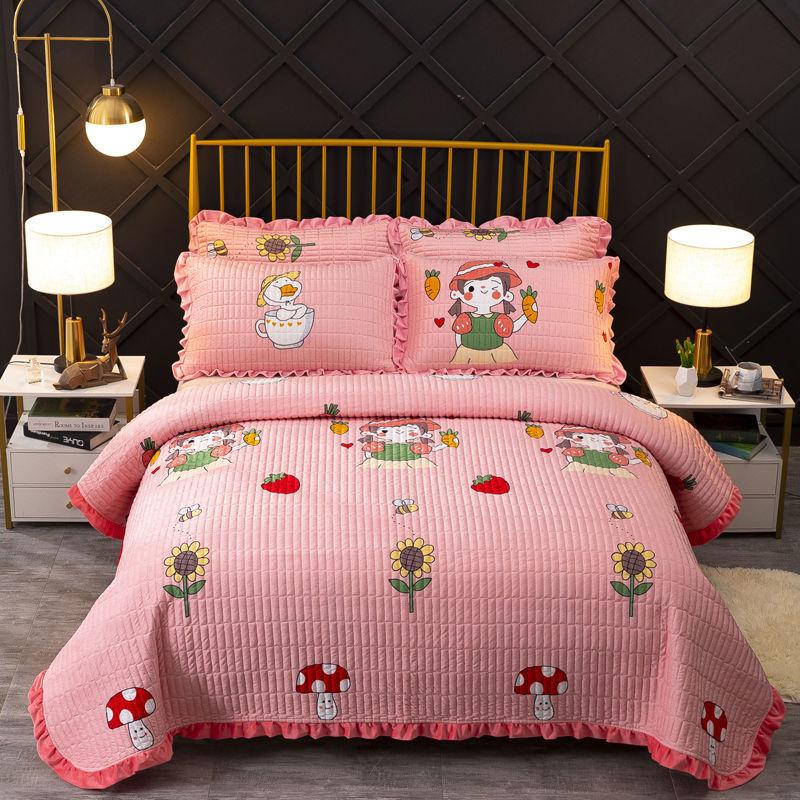 One Blanket Multi-purpose Crystal Fleece Blanket Sheet Thick Tatami Bed Cover Quilted Non-slip Bed Cover Blanket Double-sided Plus Fleece Blanket