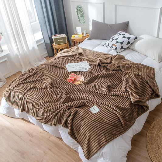 Big Blanket Four Seasons Bed Sheet Warm Bed Sheet Milk Fleece Blanket Thin Section Single Coral Fleece Sofa Blanket