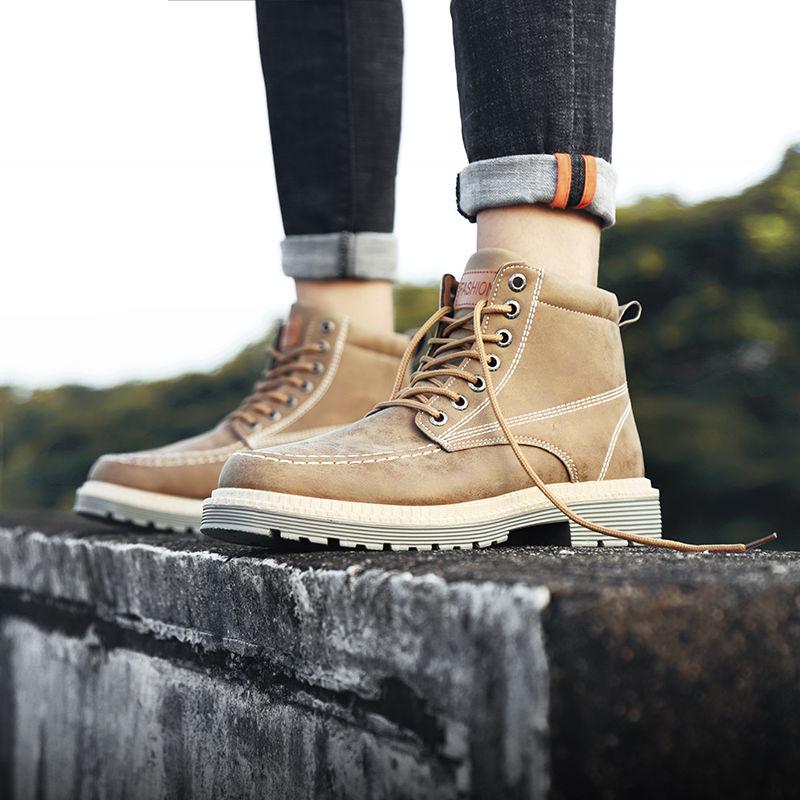 Winter Man Martin Boots High Top Tooling Boots Autumn Chelsea Boots Casual Platform Men's Shoes