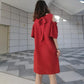 Large Size M-XXXXL Women's Summer Dress Back Bow Knee-length Daily Wear Office Dating Party