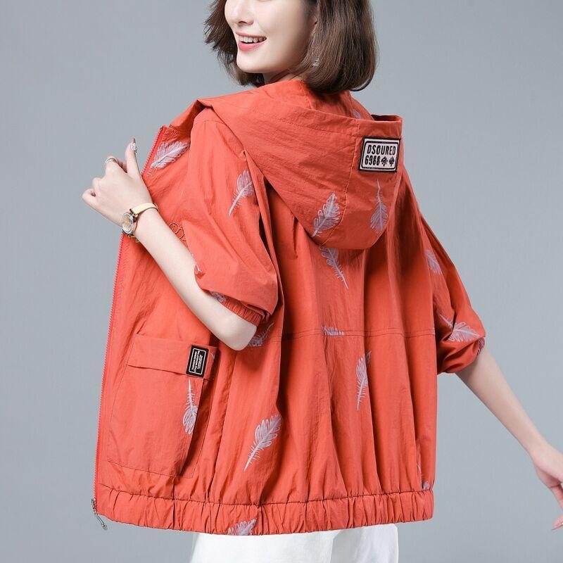 Spring Autumn Large Size 3XL Hooded Windbreaker Coats Women's Trench Coat 2021 New Thin Female Coat Casual Outerwear