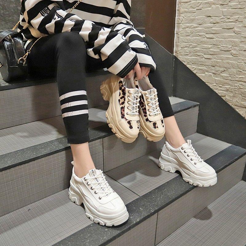 Daddy Shoes Female Korean Version of The Wild Sports Platform White Shoes Non-slip Wear-resistant Sports Shoes
