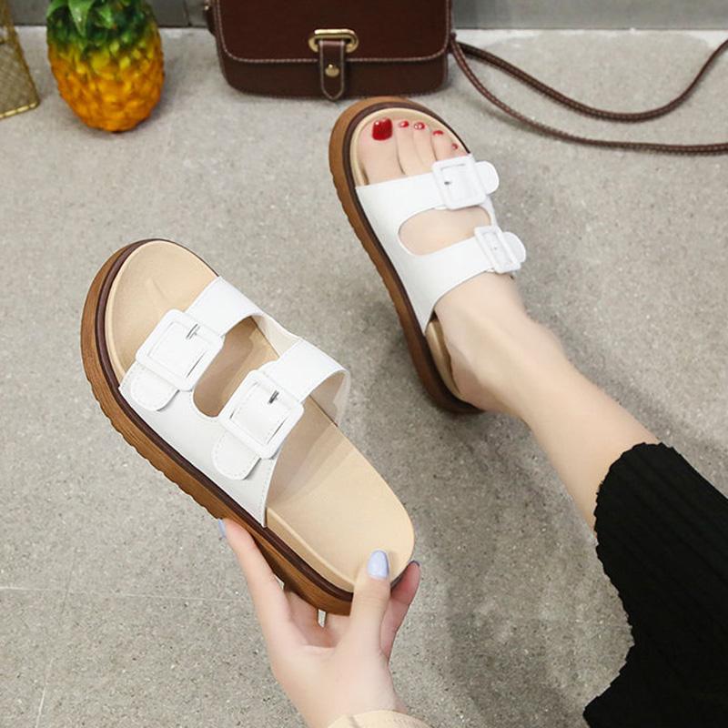 Slippers Women’s Summer Wear Fashion Casual Slippers Beach Flat Non-slip Soft-soled Slippers Lightweight Thick-soled