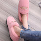 Women's Autumn and Winter Beanie Shoes Women's Warm Thick-soled Flat Outer Wear Fleece Padded Shoes