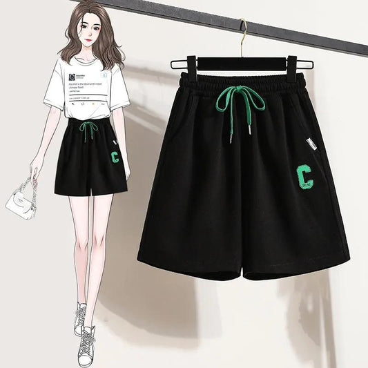Women's Summer Thin Wide-leg Shorts High Waist and Thin Outer Wear Sports Pants Summer Loose Casual Short Pants