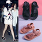 Velcro Sports Sandals Female Flat Bottom Students Korean Version of Harajuku Style Summer Soft Bottom Sandals Female