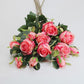 Artificial Rose Plastic Artificial Flower Home Living Room Retro Bouquet Set Bulgarian Rose Flower Arrangement Decoration