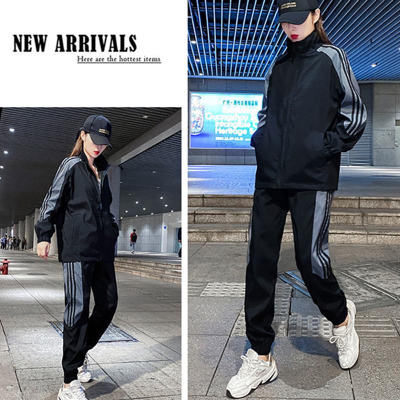 Casual Sportswear Suit Couple Gym Fitness Suit Female Autumn and Winter Loose Tooling Two-piece Yoga Suit Ladies Casual Sets