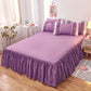Skin-friendly Bed Skirt Three-piece Bedding Bed Skirt-style Bedspread Sheets Non-slip and Dust-proof Bed Sheet Protective Cover