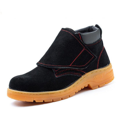 Summer High-cut Labor Insurance Shoes Anti-smashing and Anti-piercing Safety Shoes Suede Leather Steel Toe Cap Wear-resistant Safety Shoes