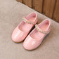 Girl's Soft Soled beads Decoration Breathable Single Shoes Girls' Non Slip Solid Color Princess Shoes