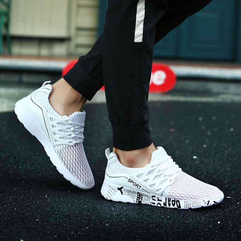 Size39-44 Summer Men Sneakers Sandals Mesh Breathable Basketball Shockproof Lightweight Running Shoes Comfortable Deodorant Sport Shoes