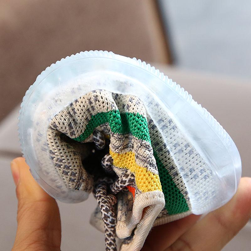 Sports shoes flying woven shoes children's soft bottom Baby toddler shoes 1-5 years old light